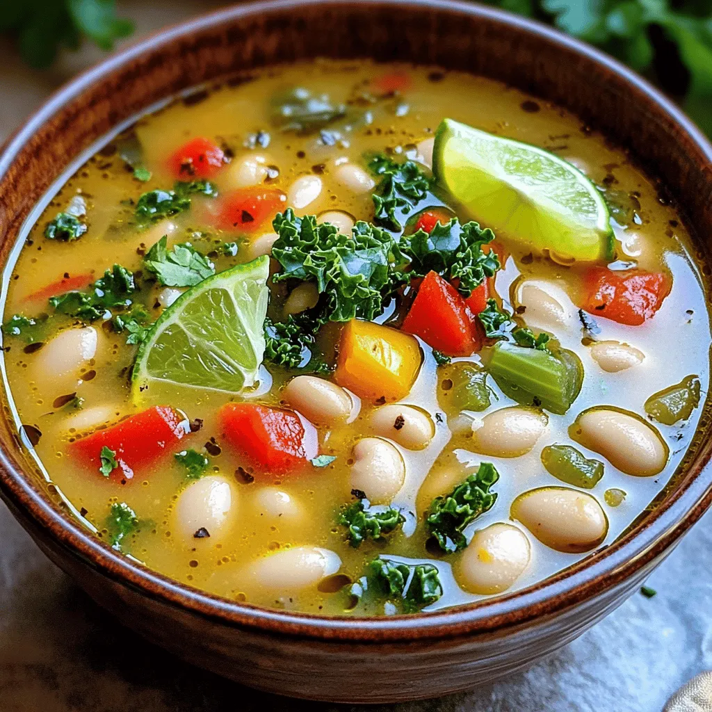 The main ingredients for Cuban white bean soup bring rich flavor and warmth. The best beans are navy or cannellini. They cook soft and creamy, perfect for this soup.
