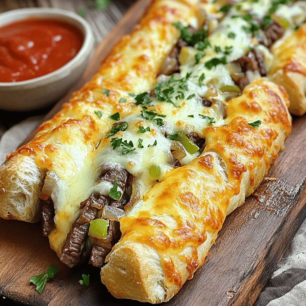 Philly Cheesesteak stuffed cheesy breadsticks mix two great tastes into one treat. This dish combines the classic Philly cheesesteak with the fun of cheesy breadsticks. It’s a comfort food recipe that both kids and adults can enjoy.
