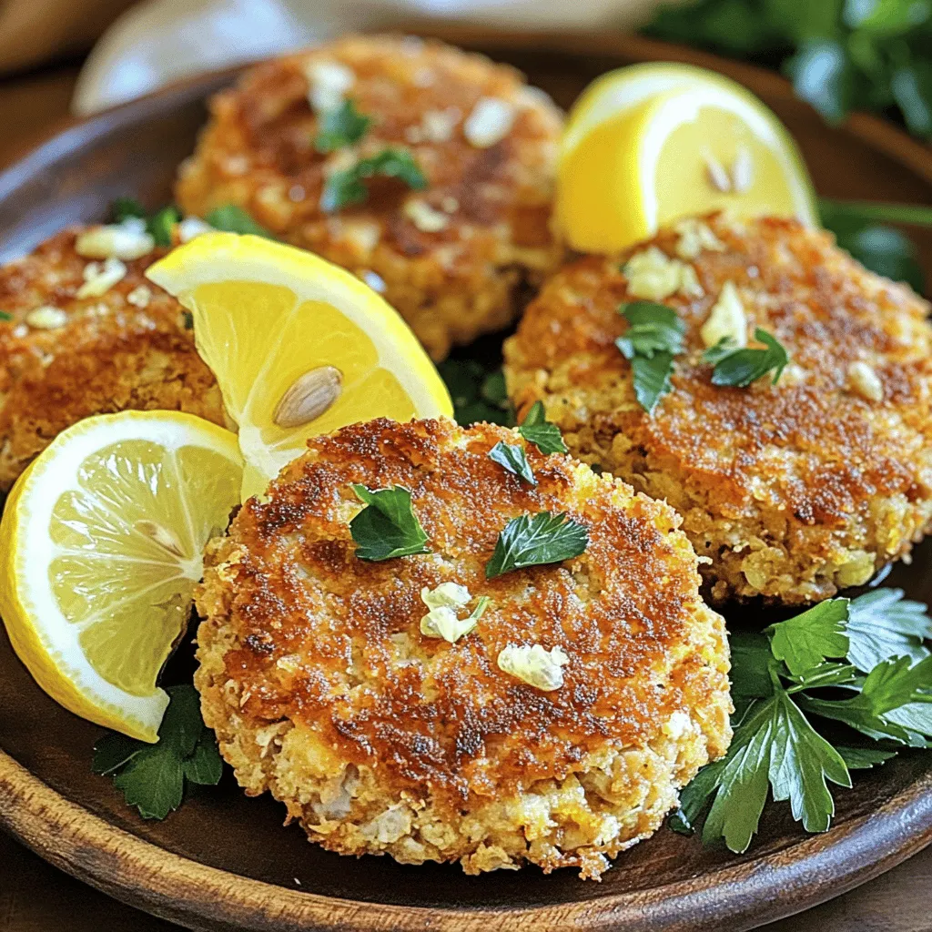 The best ingredients for tuna cakes make a big difference. For Lemon Garlic Tuna Cakes, you need simple, fresh items. Start with two cans of tuna in water. This is a great base for flavor. Drain the tuna well to avoid excess moisture.