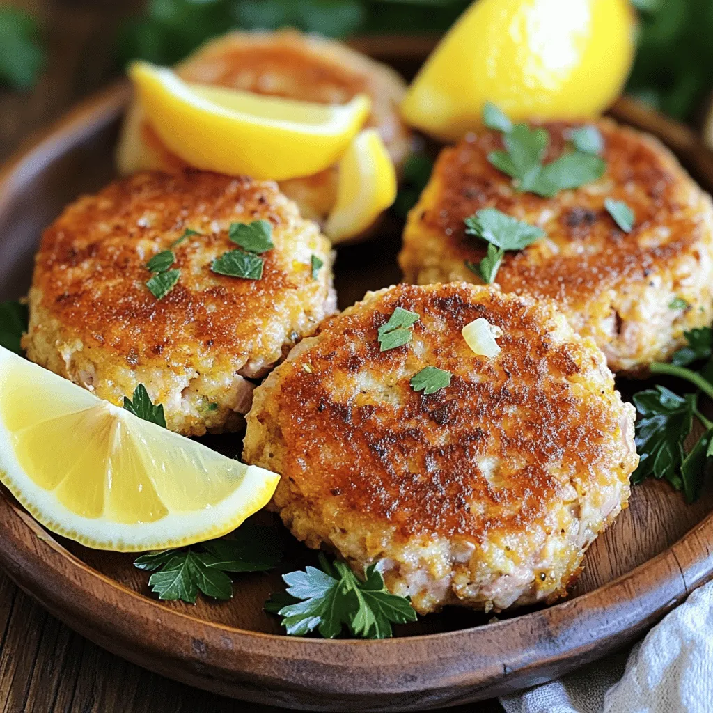 Lemon Garlic Tuna Cakes Flavorful and Healthy Dinner