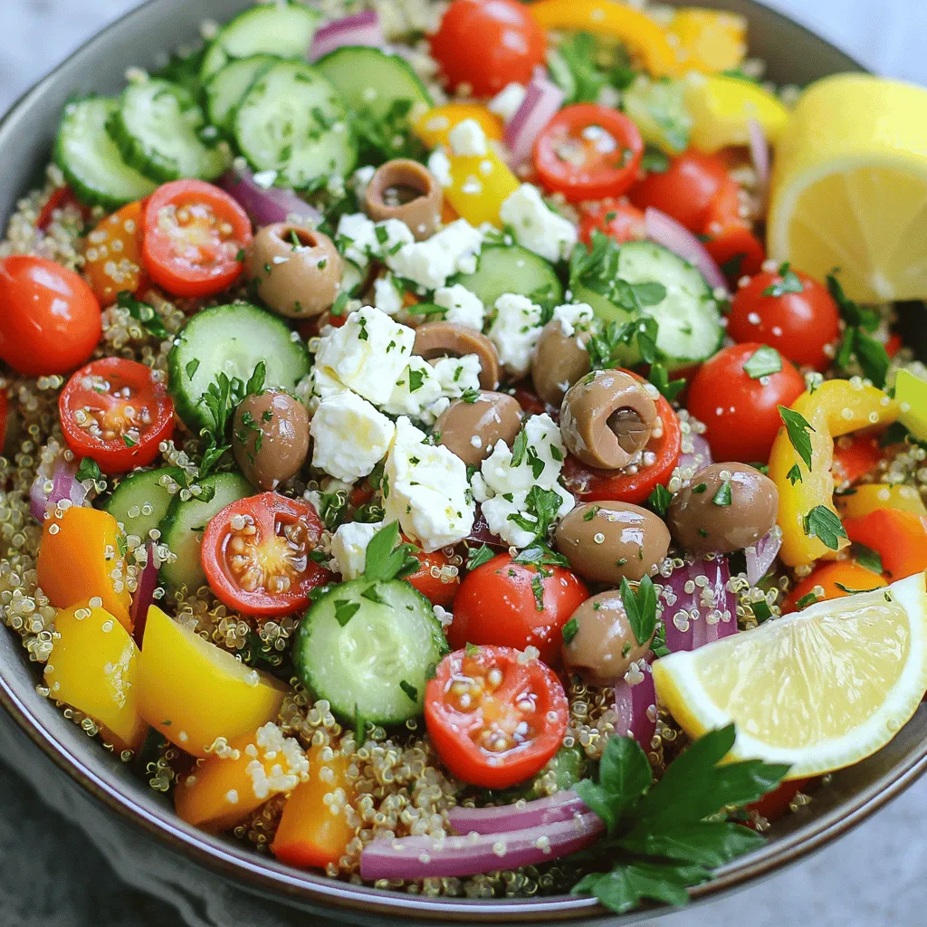 Greek Quinoa Chopped Salad Flavorful and Nutritious Dish