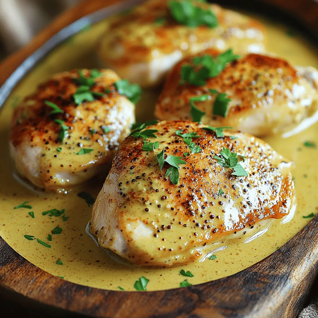 To make Irish Chicken in Whiskey Cream Sauce, you need some key ingredients. First, gather four boneless, skinless chicken breasts. You will also need salt and black pepper to season the chicken. Olive oil helps sear the chicken to a nice golden brown.