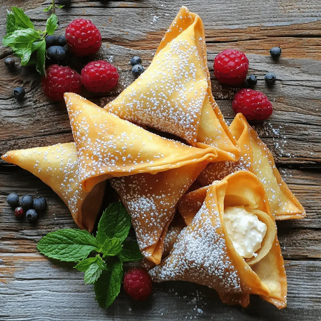 Sweet cream cheese wontons are a delightful treat. They feature a crispy shell with a creamy filling inside. This tasty dessert is popular for its sweet flavor and easy preparation.