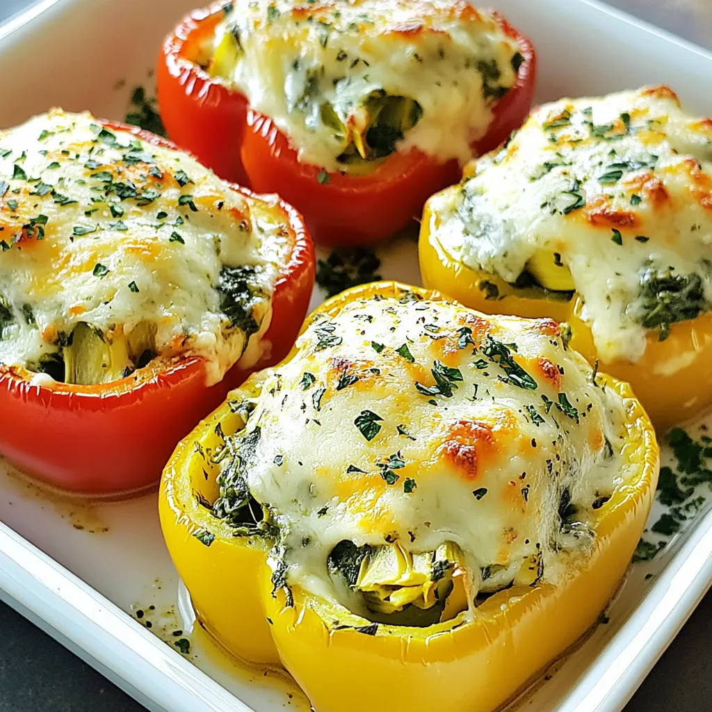 Spinach Artichoke Stuffed Peppers Tasty and Nutritious