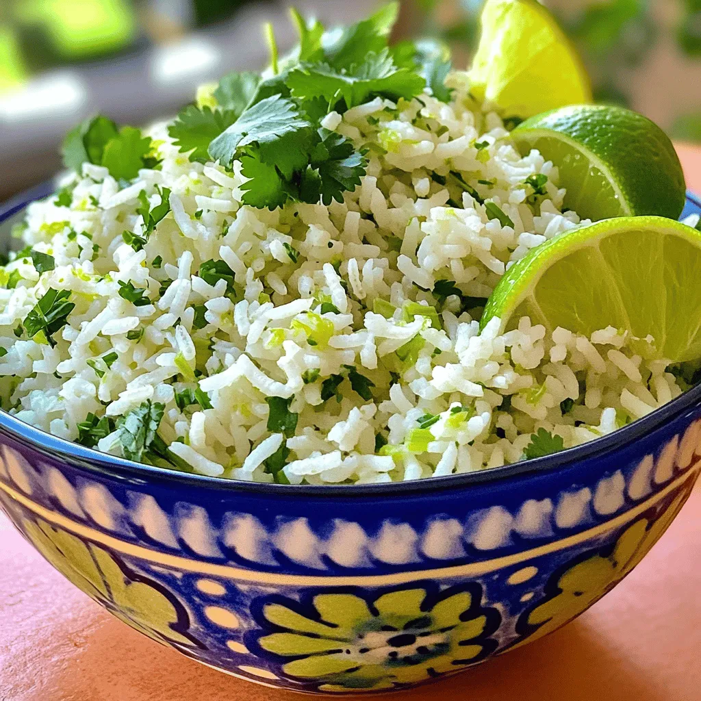 Zesty Lime Cilantro Rice Flavorful and Simple Dish