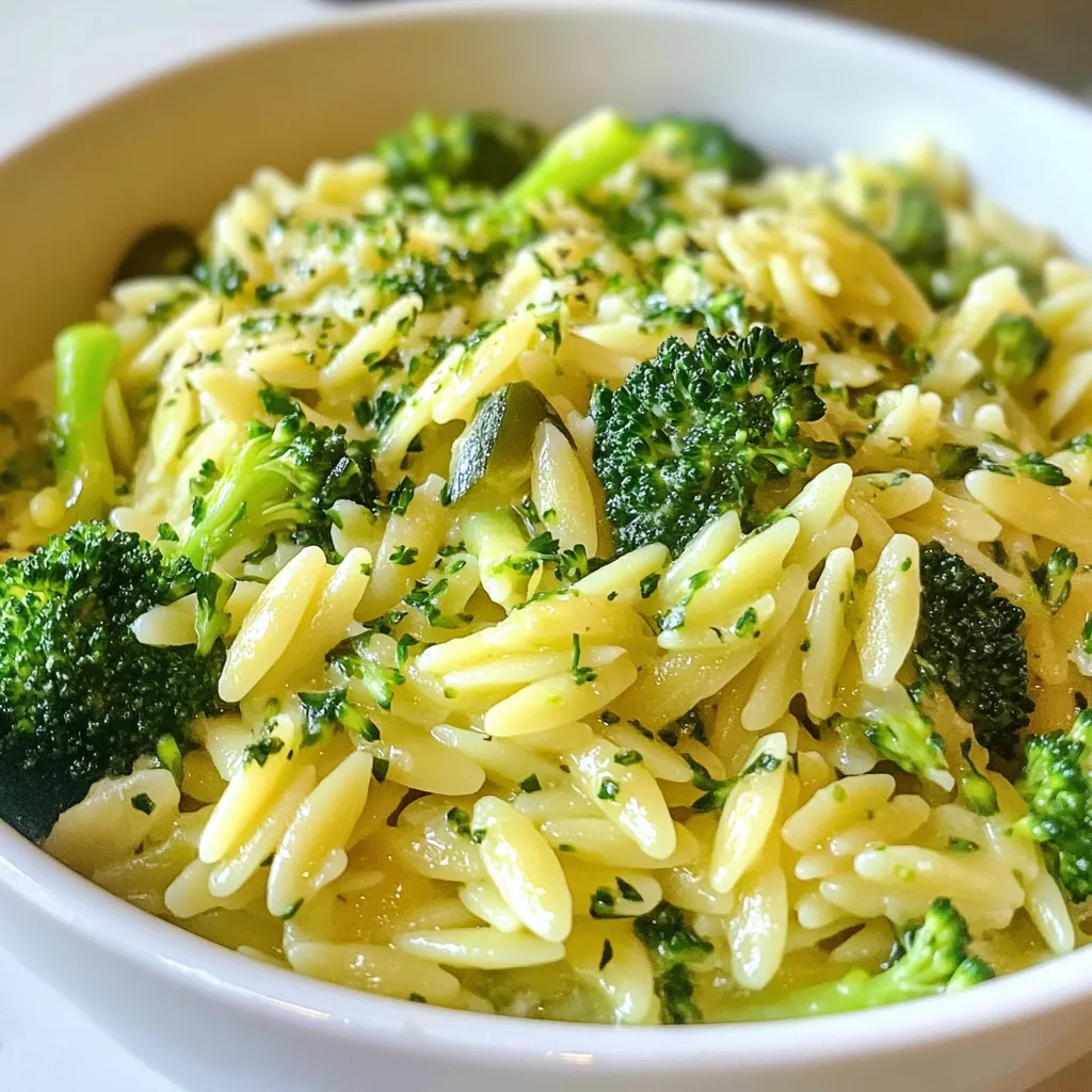 Creamy One Pot Broccoli Orzo Satisfying Weeknight Meal