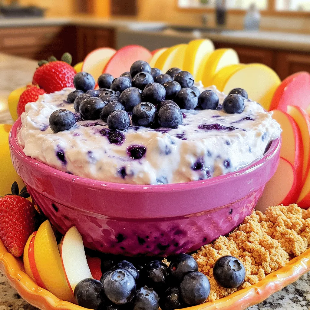 Blueberry Lemon Cheesecake Dip Perfect for Snacking