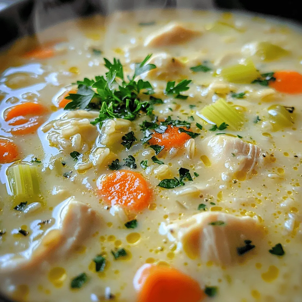Creamy Chicken and Rice Soup Comforting and Easy Meal