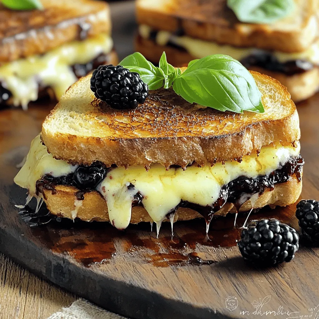 Blackberry Balsamic and Brie Grilled Cheese Delight