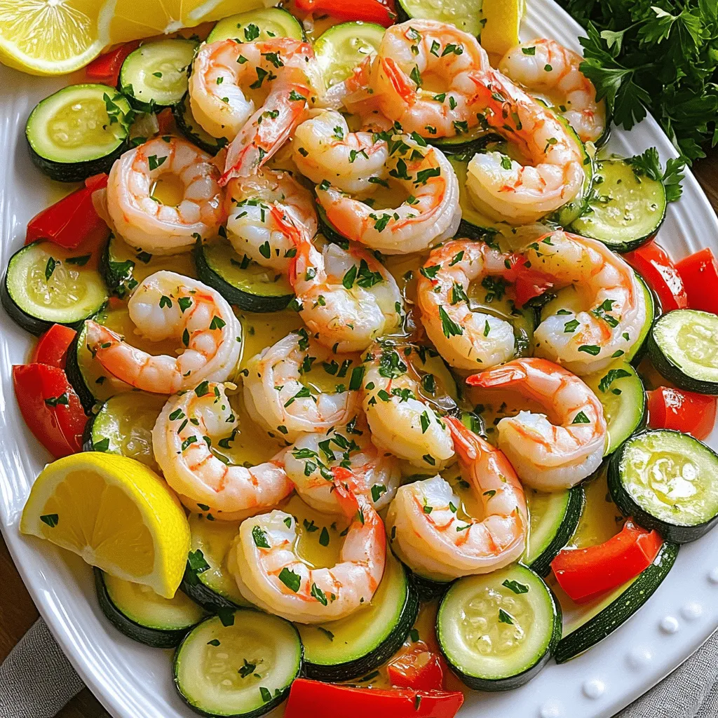 Lemon Garlic Shrimp and Zucchini Sheet Pan Delight