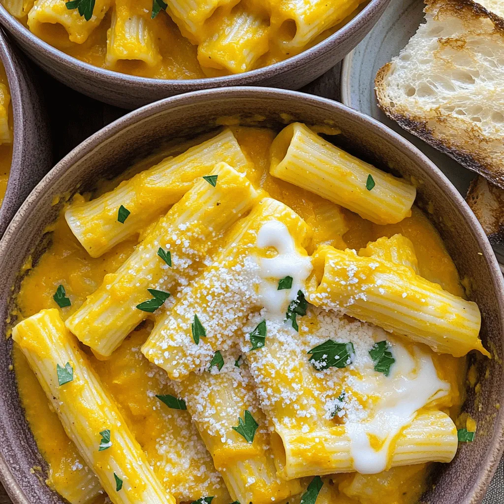 Pumpkin and Gruyere Rigatoni Flavorful Fall Delight