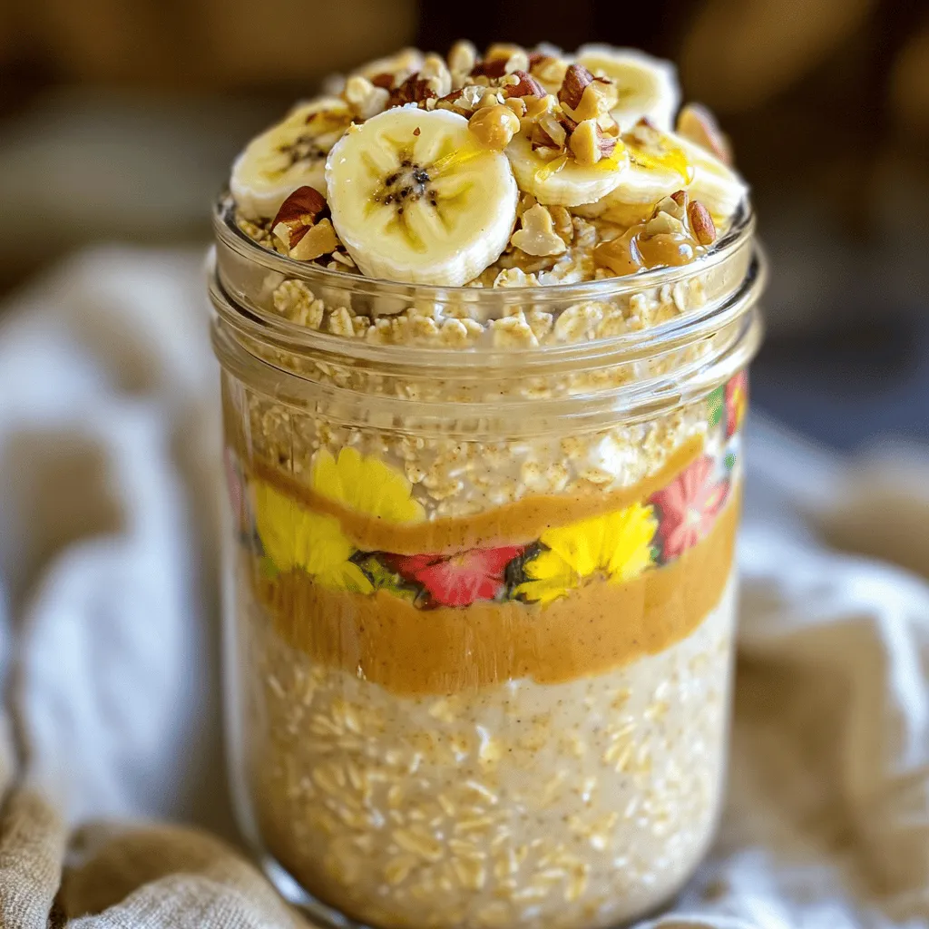 Peanut Butter Banana Overnight Oats Quick and Easy Recipe