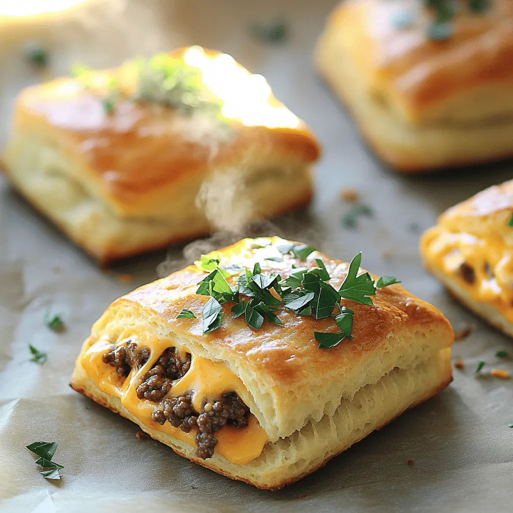 Cheesy Beef Biscuit Bombs Tasty Party Appetizer Recipe