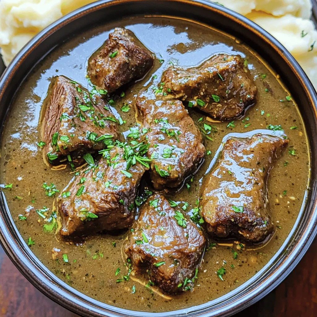 To make delicious beef tips with gravy, you need a few key ingredients. The main star is the beef. I recommend using beef sirloin. It has the right flavor and tenderness. You want bite-sized pieces for easy eating.