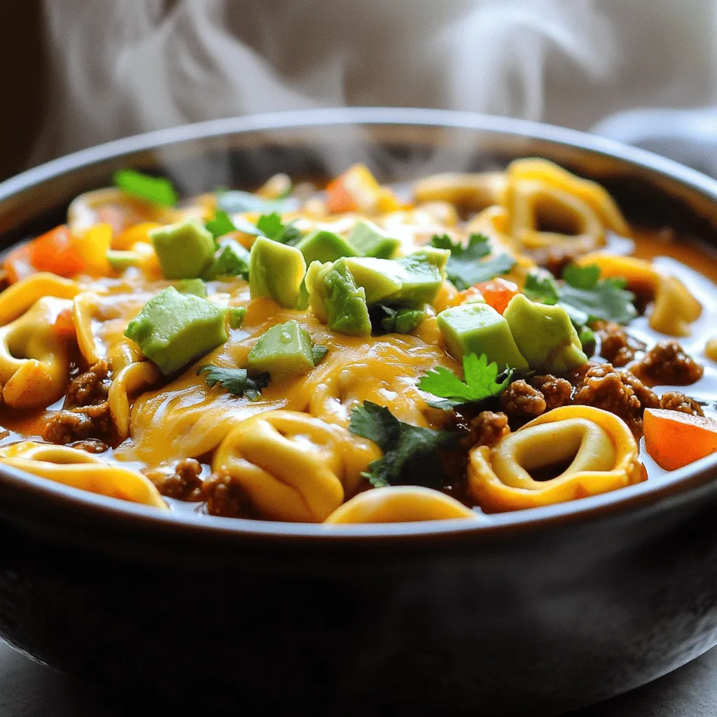 To make a great taco tortellini recipe, you need simple but delicious ingredients. Start with 12 ounces of cheese tortellini. You can use fresh or frozen tortellini. This adds a nice cheesy flavor to your dish.