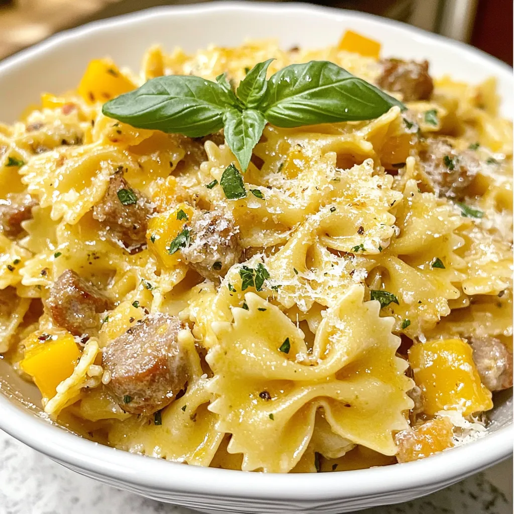 Bow Tie Pasta with Italian Sausage Flavorful Meal