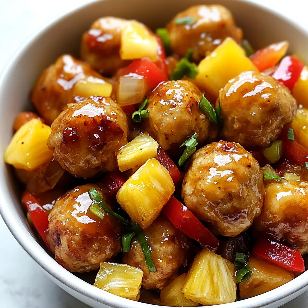 Savory Sweet and Sour Chicken Meatballs Recipe