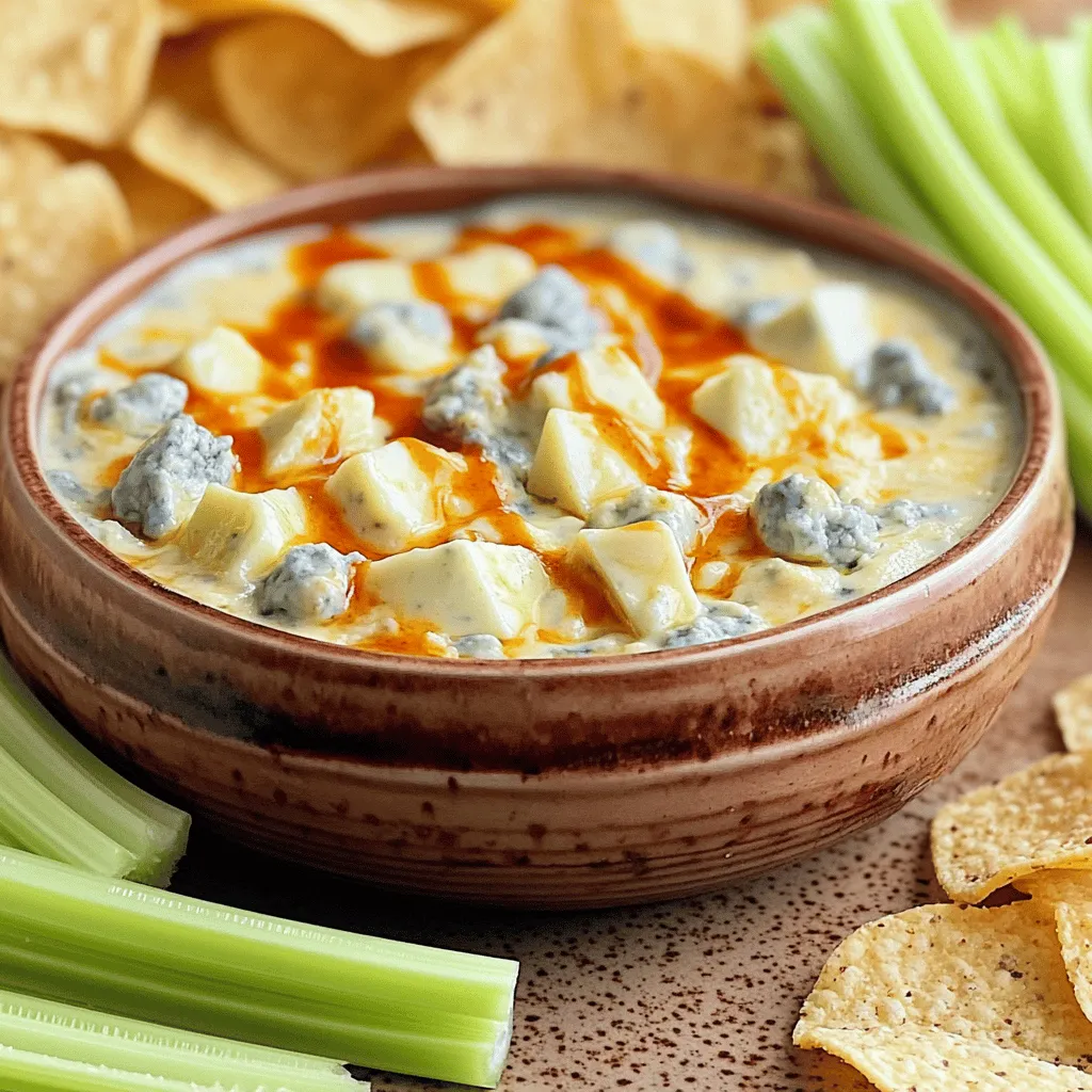 The buffalo bleu dip mix is rich and full of flavor. It features a few key ingredients that make it stand out. The main star is the bleu cheese. Its sharp, tangy taste pairs perfectly with the heat of hot sauce. The cream cheese, sour cream, and mayonnaise create a creamy base. This base adds a nice texture and smoothness.