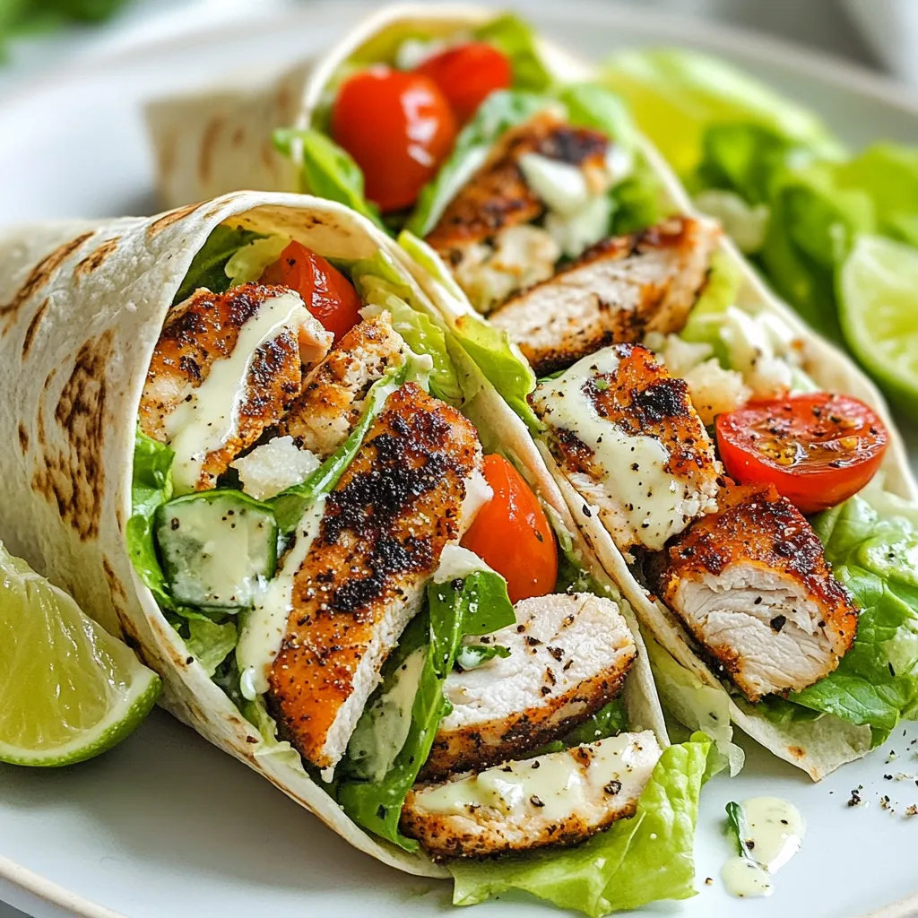 Blackened Chicken Caesar Wrap Flavorful and Easy Meal