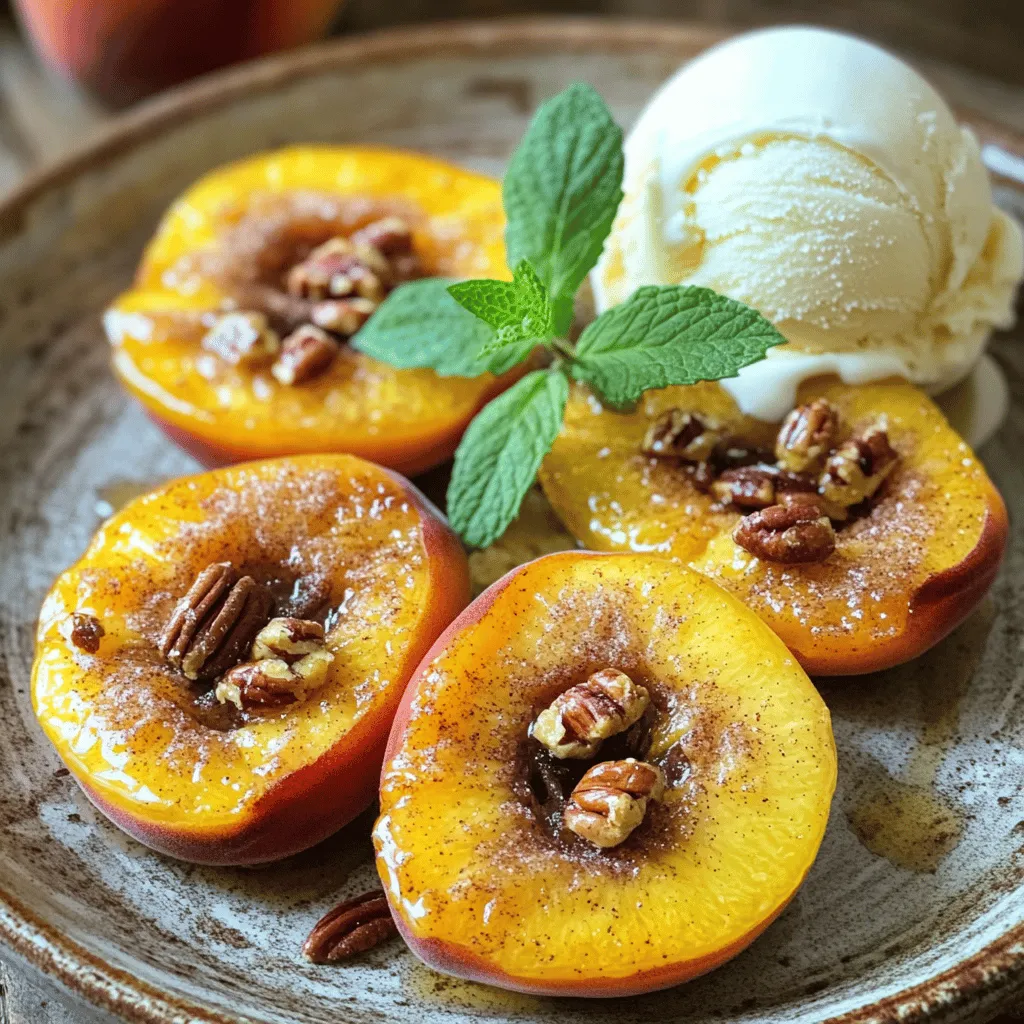 Cinnamon Sugar Baked Peaches Irresistible Dessert Recipe