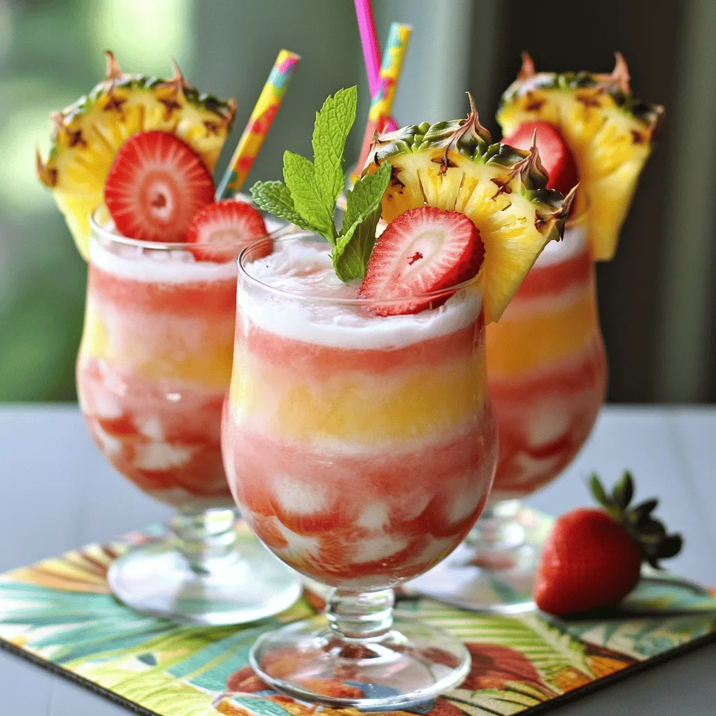 To make a great pink flamingo colada, you need fresh and tasty ingredients. This drink is a fruity delight. It combines tropical flavors that scream summer.