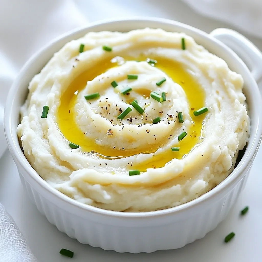 Creamy Garlic Mashed Cauliflower Delightful Side Dish