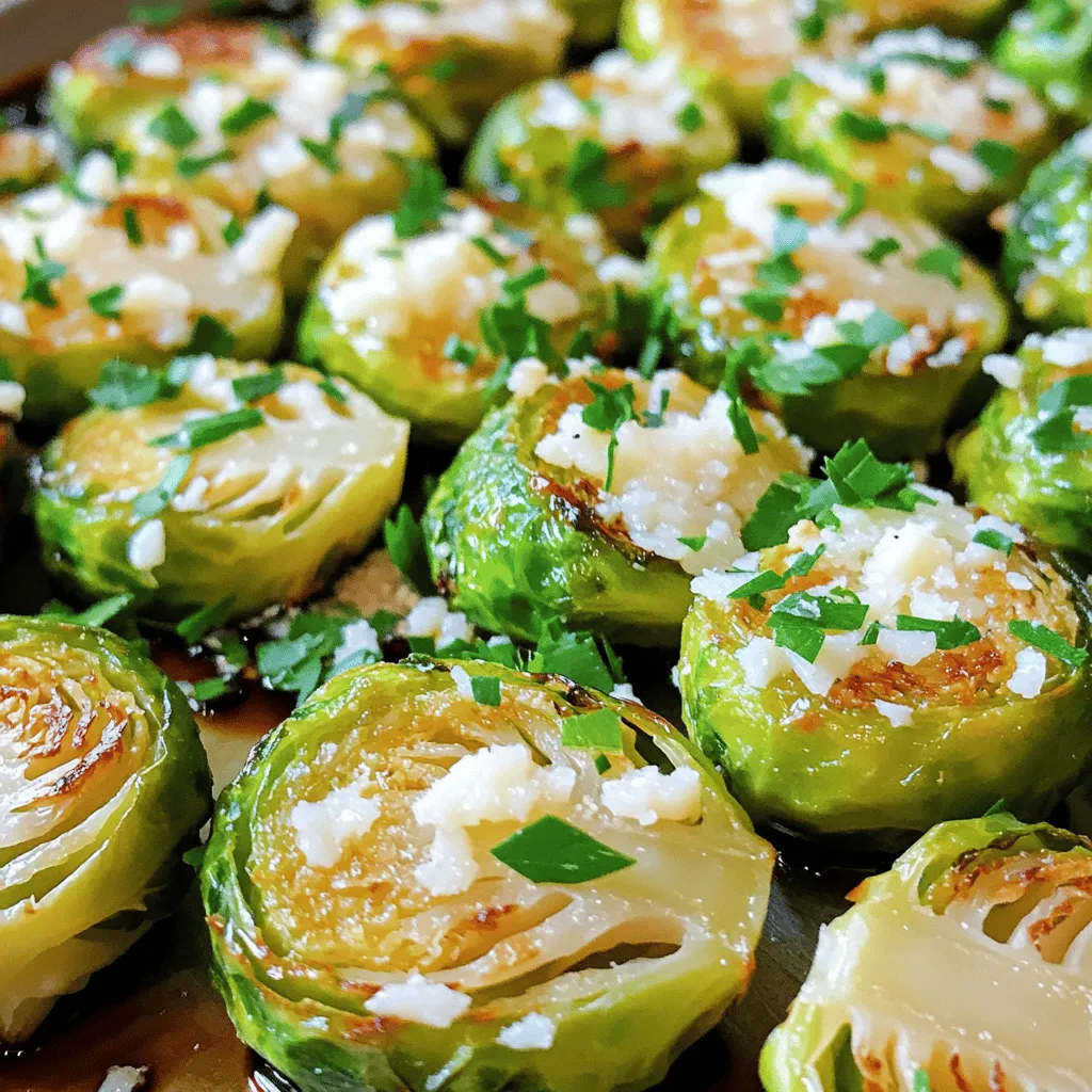 Garlic Parmesan Roasted Brussels Sprouts Delight