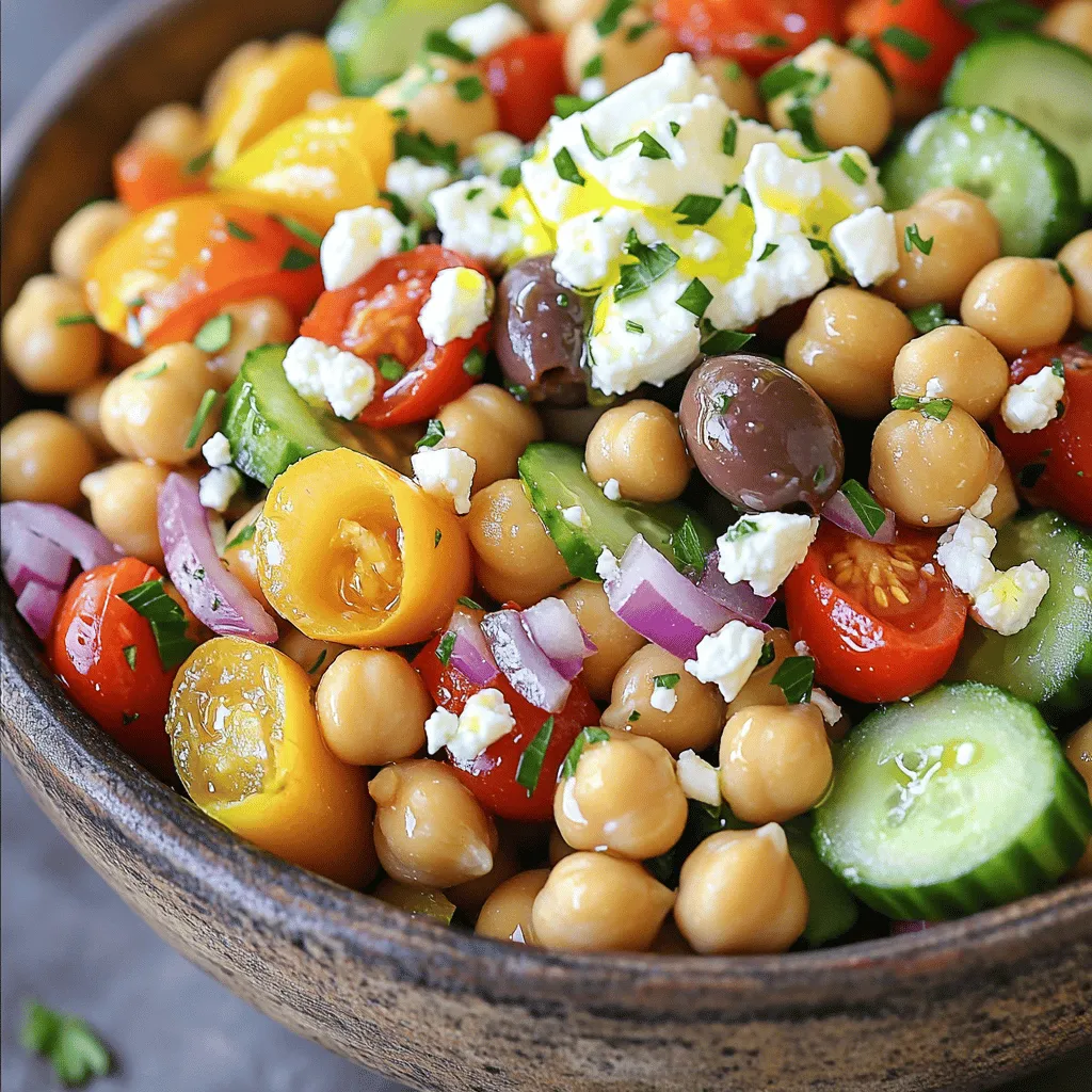 Mediterranean Chickpea Salad Tasty and Fresh Meal