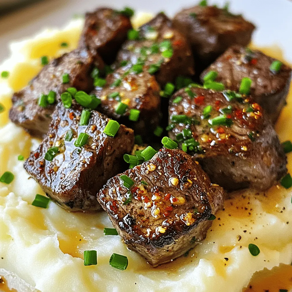 Savory Garlic Butter Steak Bites and Mash Delight