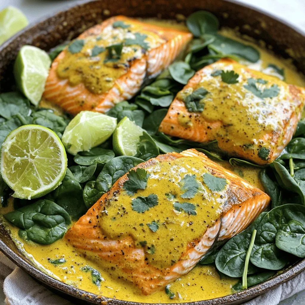 Coconut Curry Salmon with Garlic Butter Quick Dish