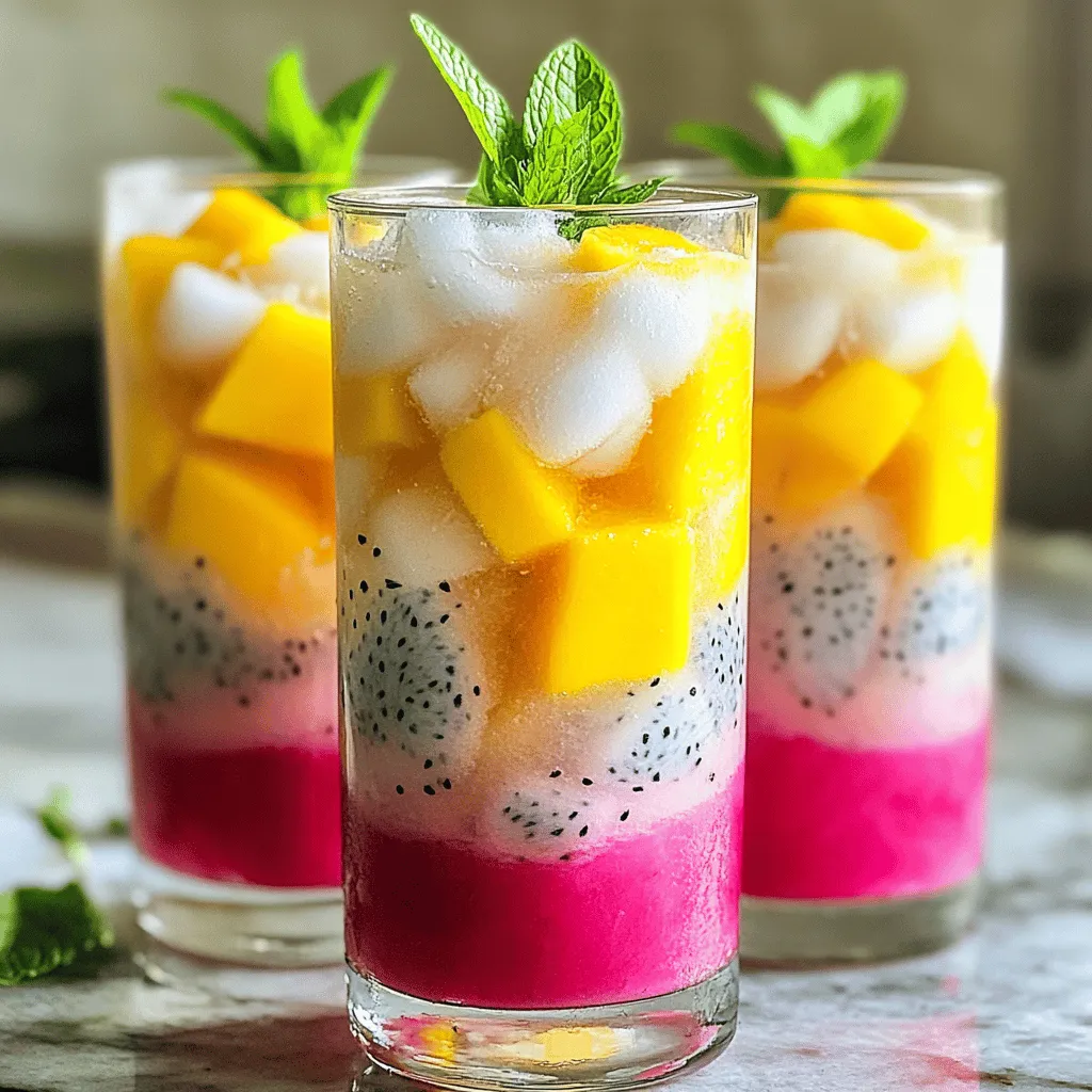 Mango Dragonfruit Refresher Refreshing Summer Drink