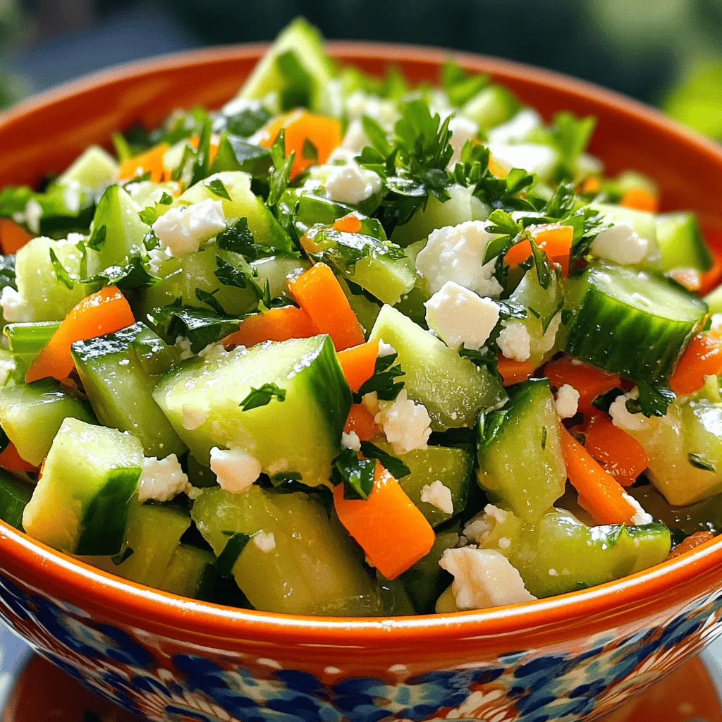 Crunchy Cucumber Carrot Celery Salad Fresh and Simple