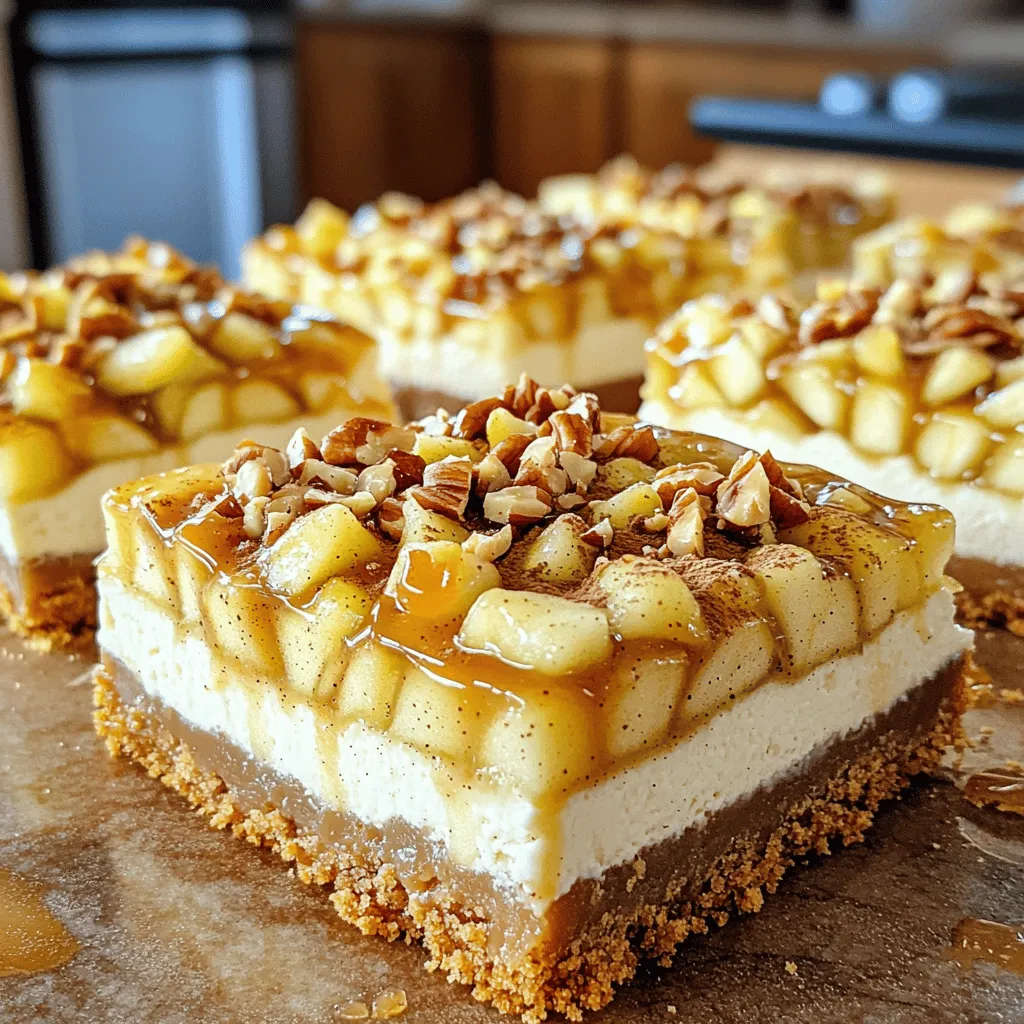 Caramel Apple Cheesecake Bars Irresistible Delight