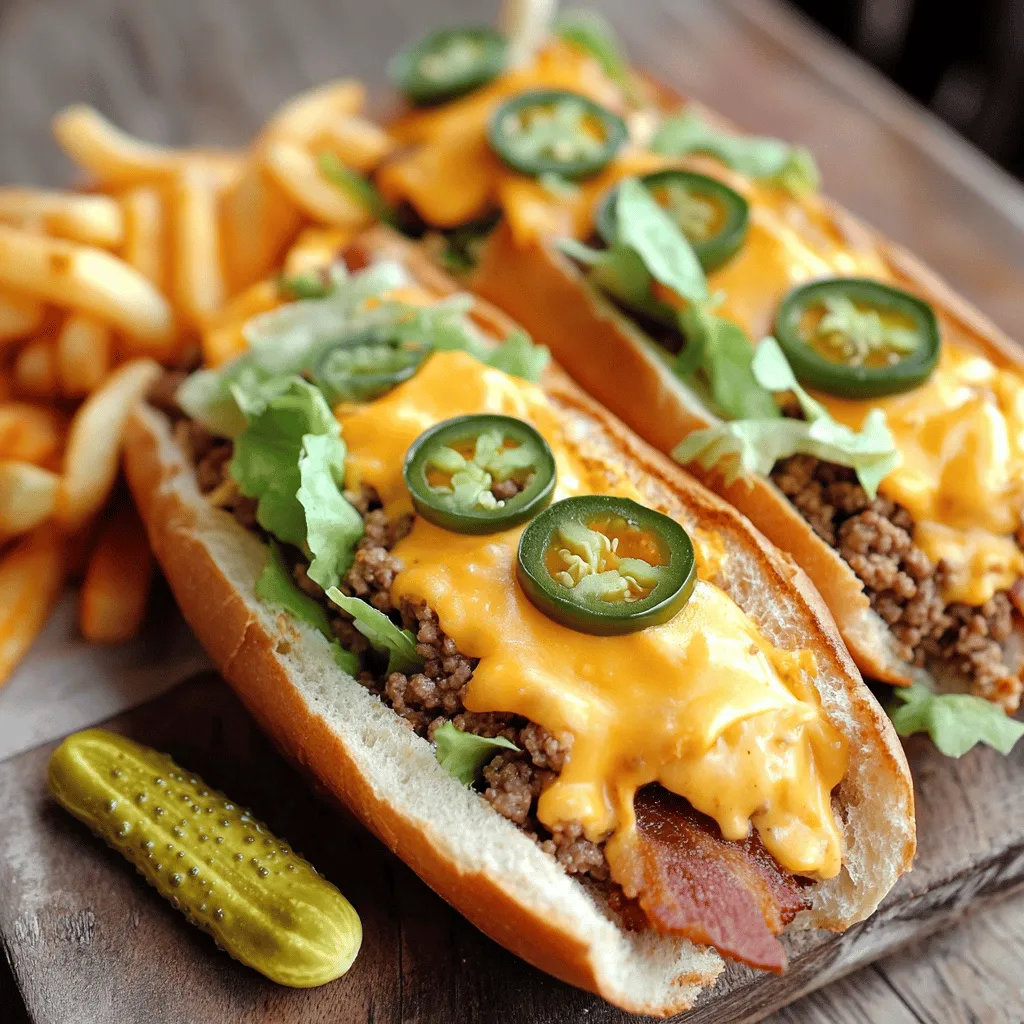 The chopped cheese and beef bacon sandwich bursts with flavor. At its core, you need ground beef and beef bacon. These two ingredients create a rich, meaty base. The beef bacon adds a nice crunch and a smoky taste. You can