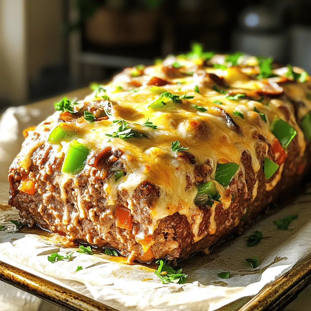 For the Ultimate Philly Cheesesteak Meatloaf, you need some key items. Here’s what to gather: