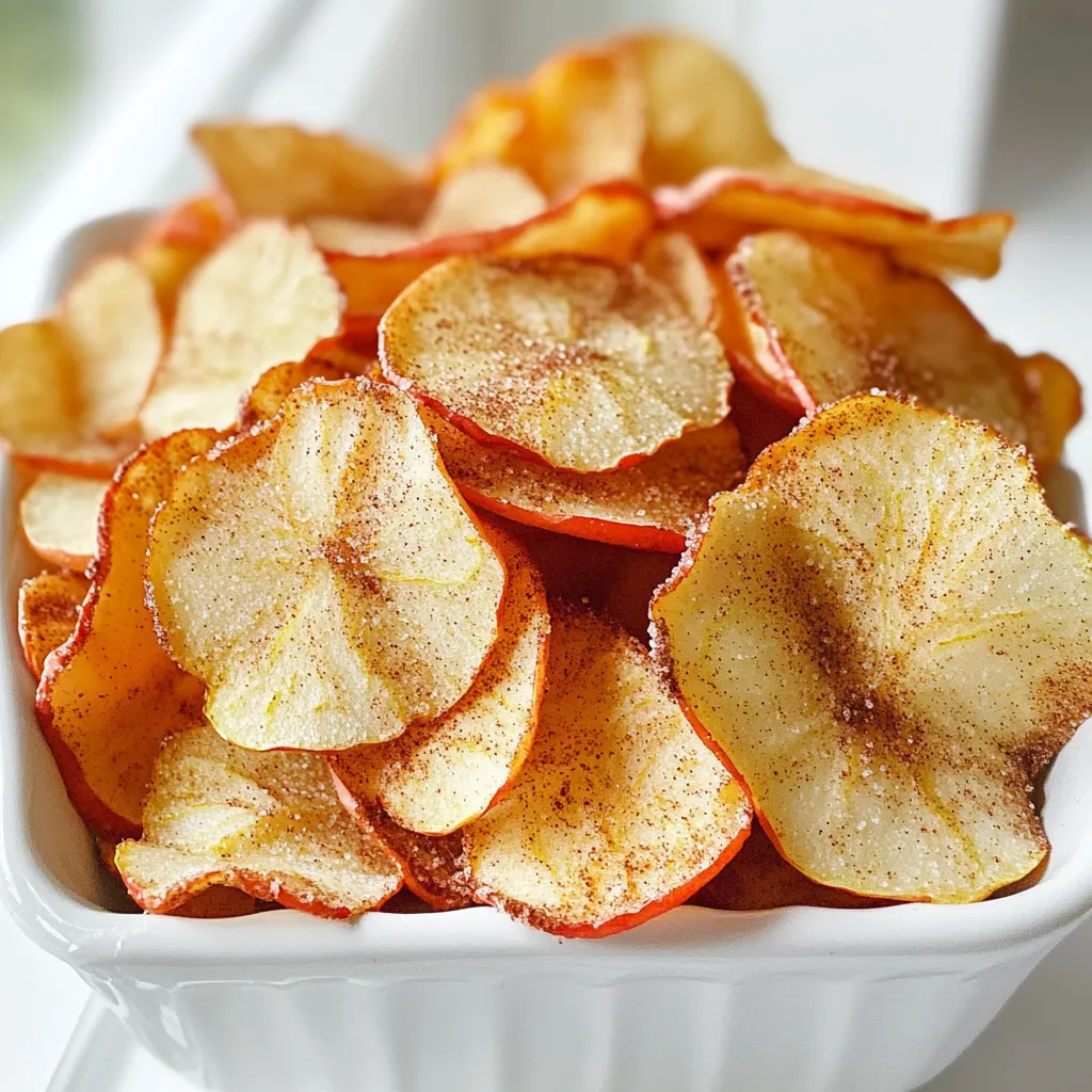Savory Air Fryer Apple Chips Cinnamon Sugar Recipe