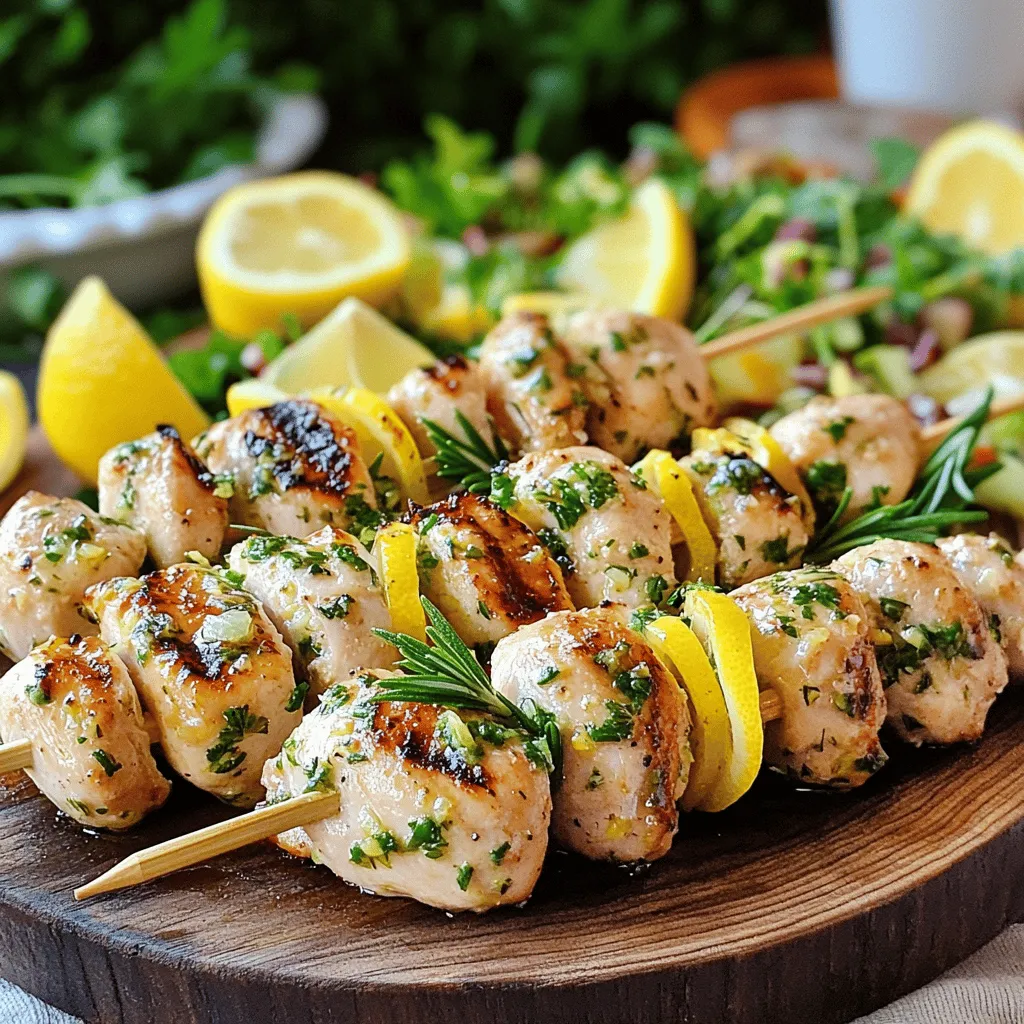 Lemon Garlic Herb Chicken Skewers Flavorful Delight