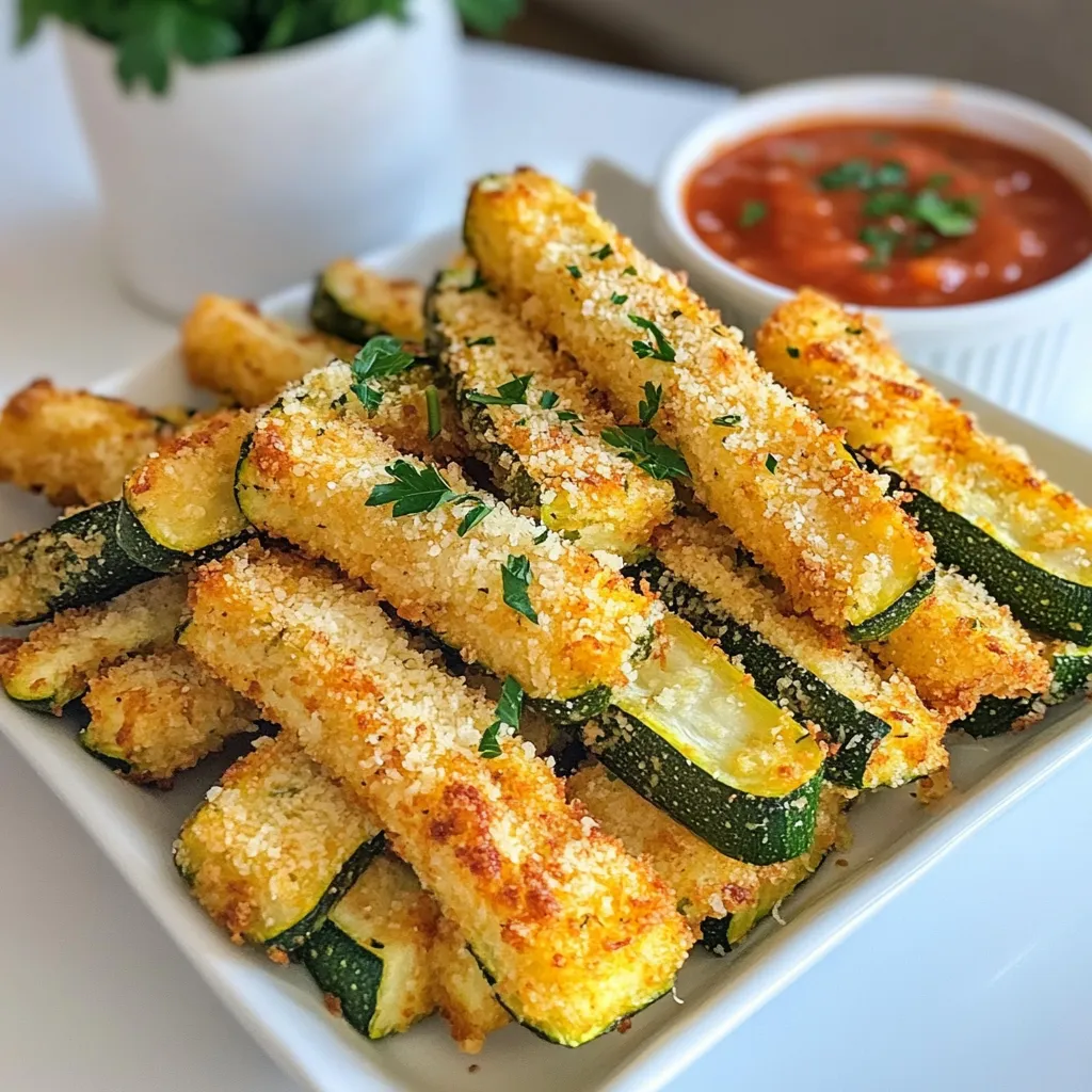 Air Fryer Parmesan Zucchini Fries Flavorful Crunchy Snack