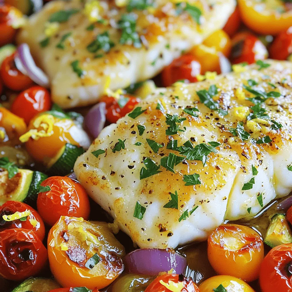 Sheet Pan Lemon Garlic Cod Veggies Quick Dinner Dish