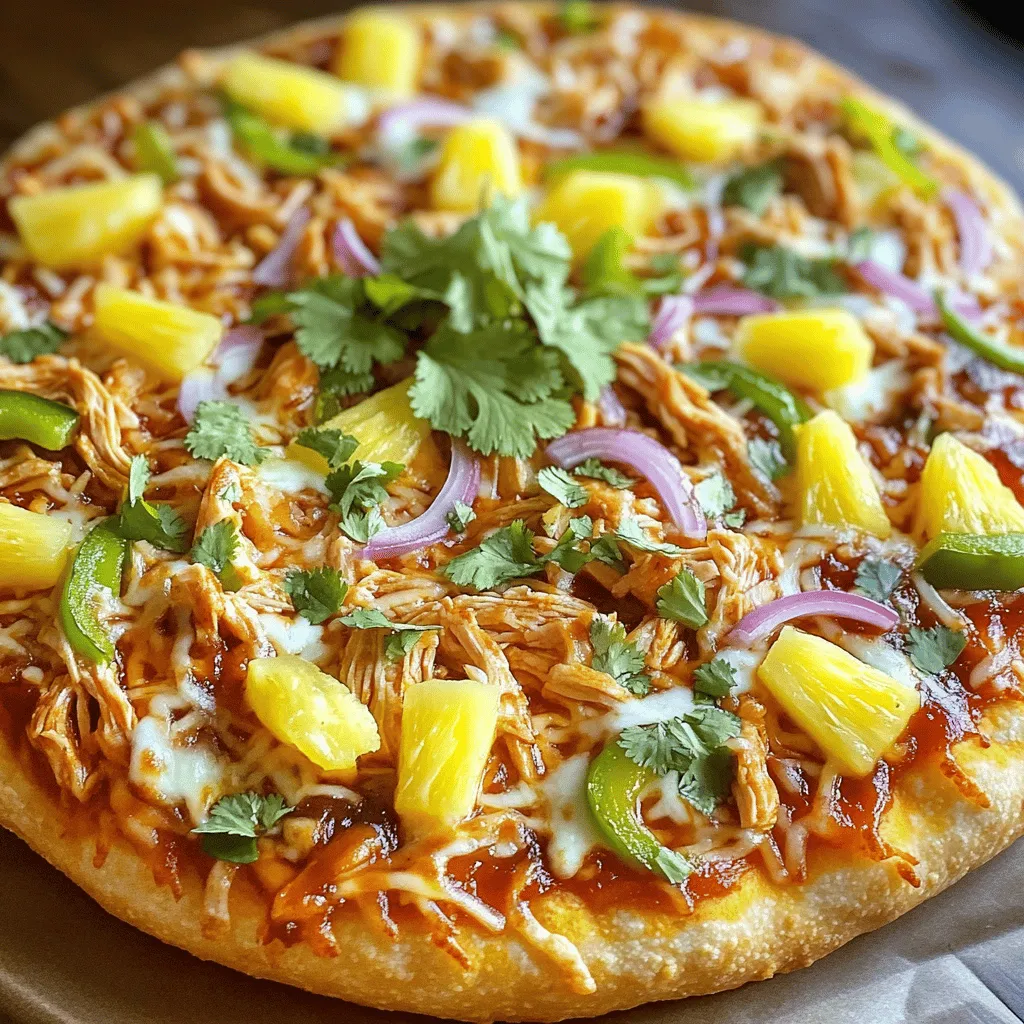 Hawaiian BBQ Chicken Pizza Flavorful and Easy Recipe