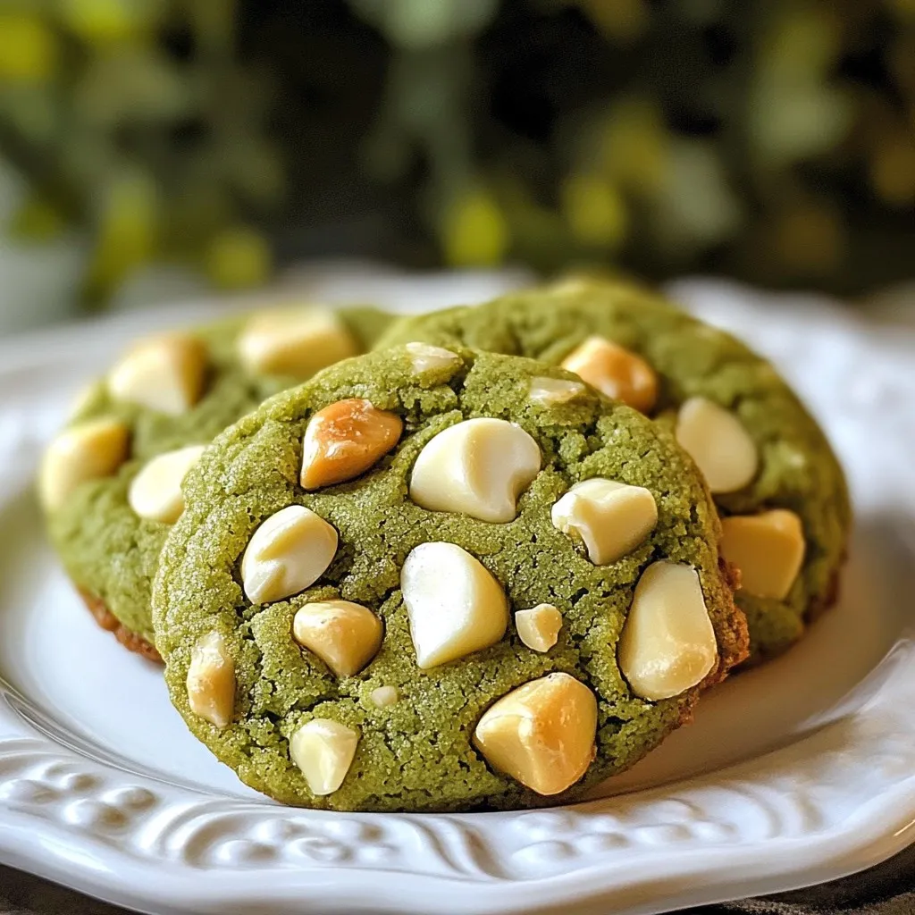 Matcha White Chocolate Cookies Delightfully Chewy Treat