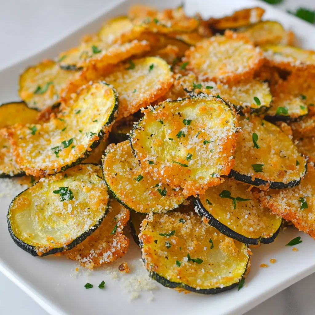 Garlic Parmesan Zucchini Chips Crispy and Tasty Treat