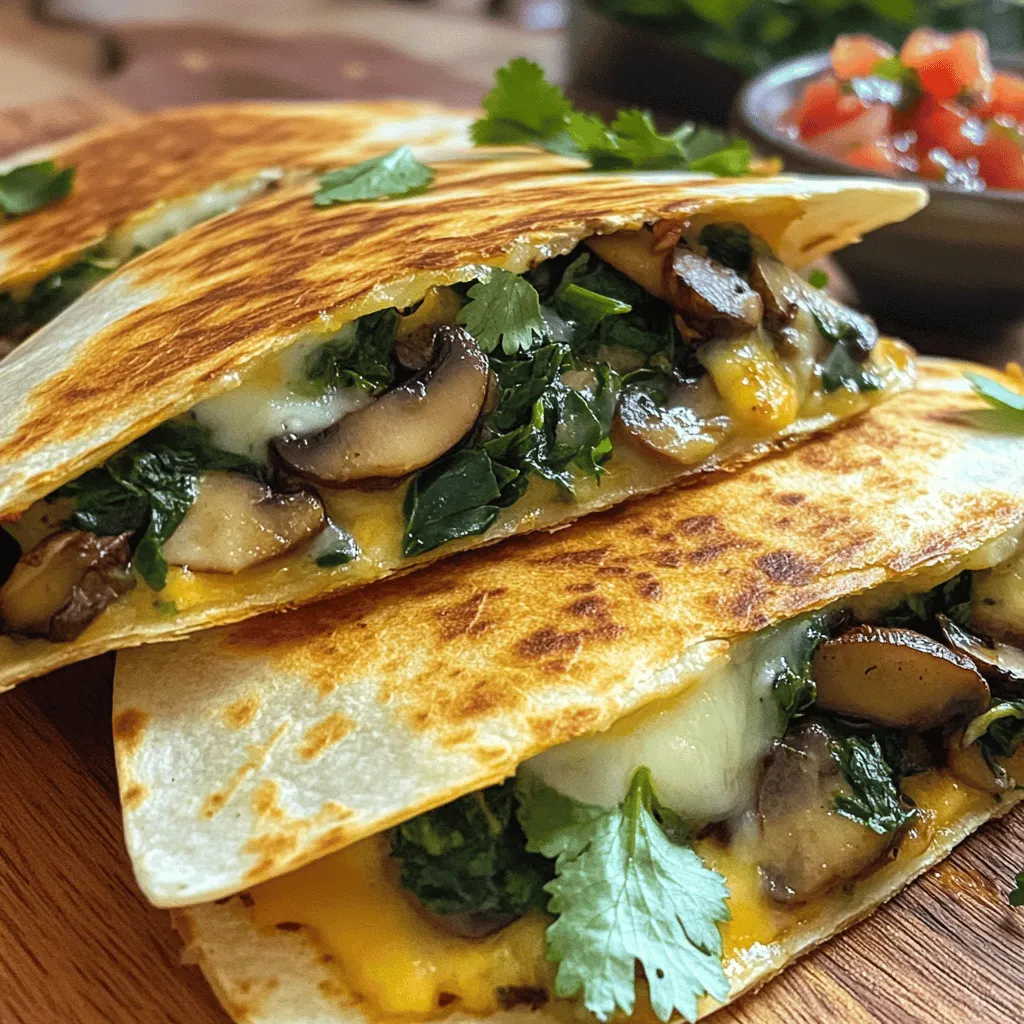 Mouthwatering Mushroom and Spinach Quesadillas Recipe