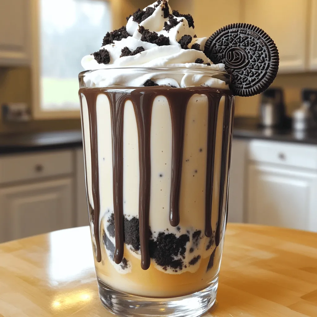 Oreo Cookie Dough Milkshake Creamy Delicious Treat