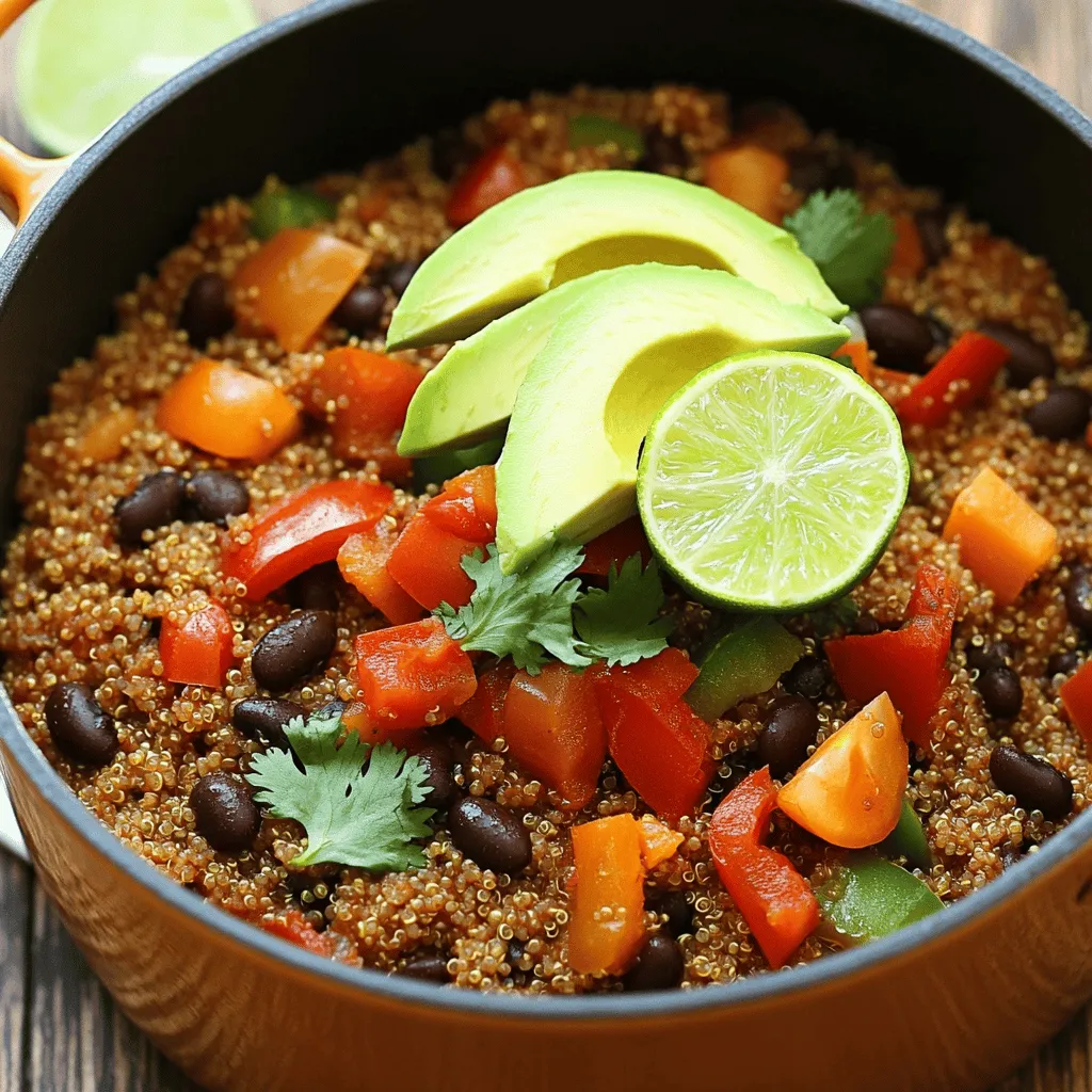 One Pot Fiesta Black Bean Quinoa Flavor Burst Dish