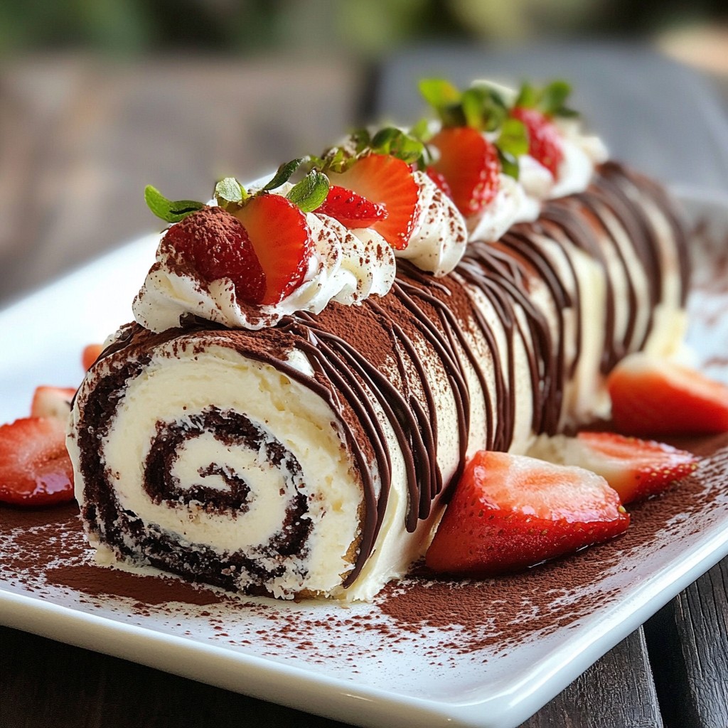 Chocolate Strawberry Swiss Roll Delightful Dessert Recipe