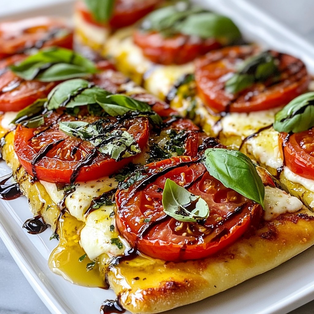 Tomato Basil Mozzarella Flatbread Simple and Tasty
