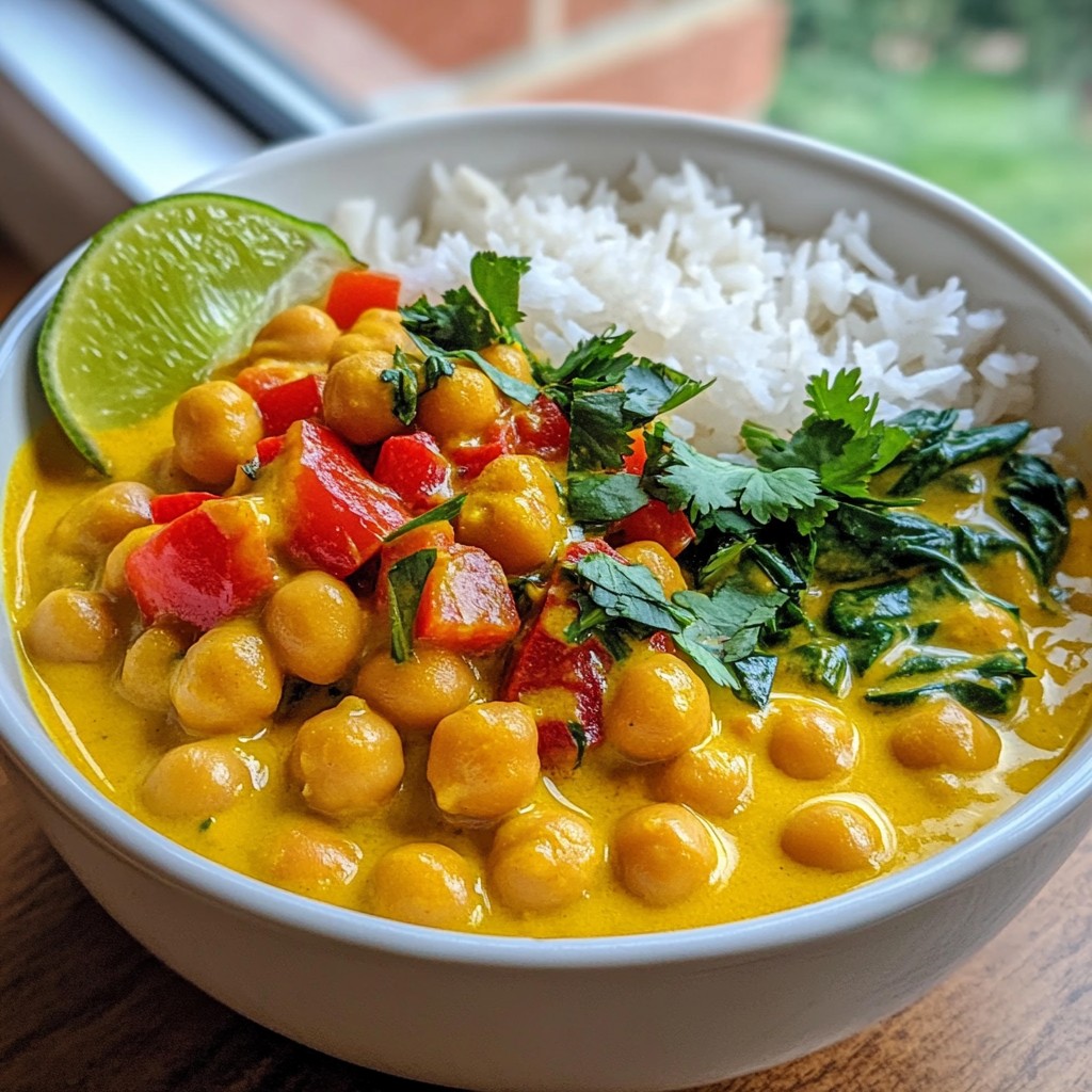 Creamy Coconut Chickpea Curry Flavorful and Easy Recipe