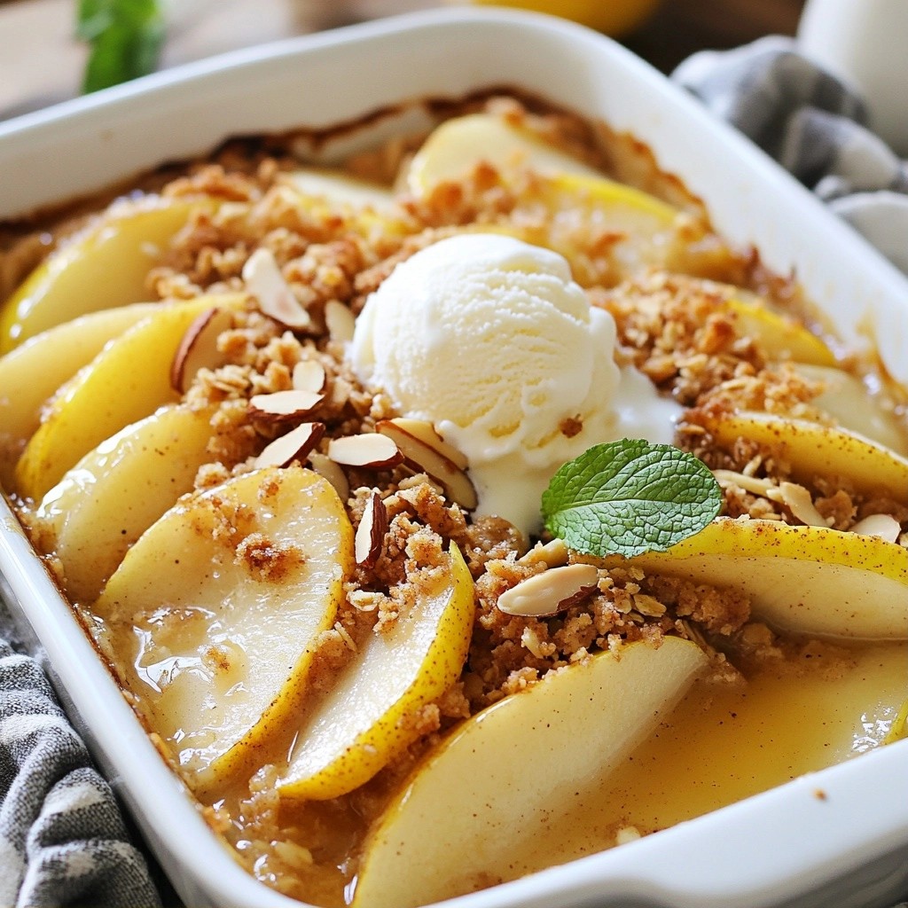 Cozy Southern Pear and Almond Crisp Delightful Dessert