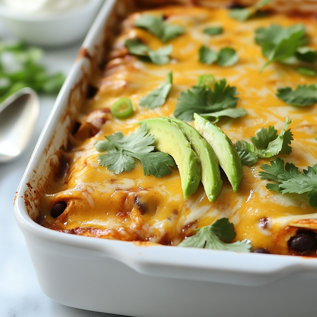 Cheesy Black Bean Enchilada Casserole Simple and Tasty